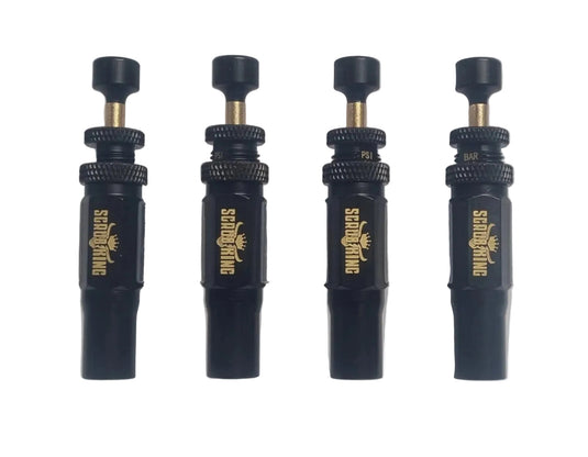 Scrub King Tyre Deflator attached to 4WD tyre valve – off-road air down tool