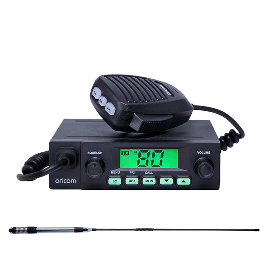 Oricom UHF025 Compact UHF CB Radio + ANU200 6.5dBi Antenna