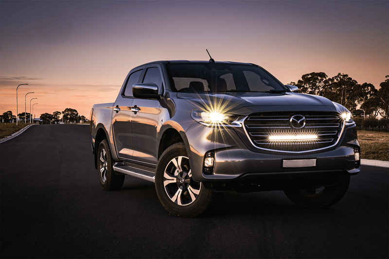 Load image into Gallery viewer, Ultra Vision Mazda BT-50 LED Behind Grille Light Bar Kit On
