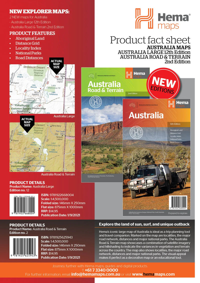 Load image into Gallery viewer, Hema Australia Large Map Back
