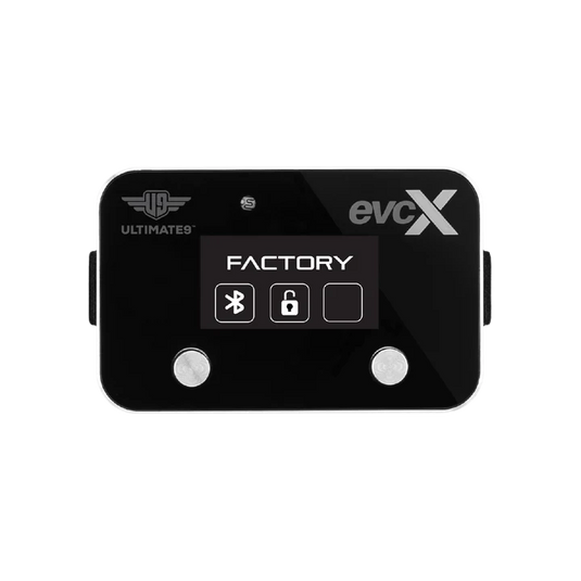 evcX OLED display self-dimming feature active on Toyota Prado J250 centre console