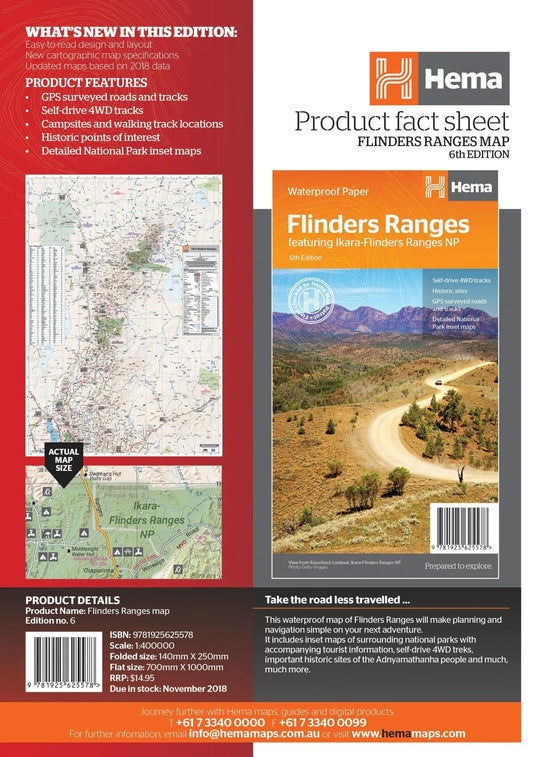 Hema Flinders Ranges Map