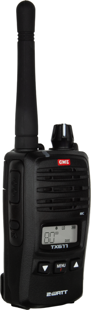 GME TX677TP 2 Watt UHF CB Handheld Radio Twin Pack