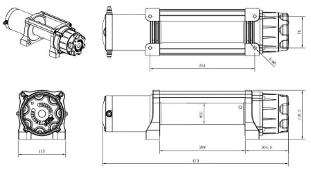 Load image into Gallery viewer, Carbon Winch Long Drum 6000lb ATV Small 4X4 Winch
