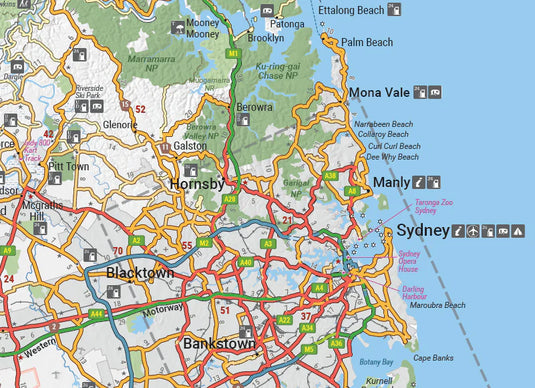 Hema New South Wales State Map Sydney