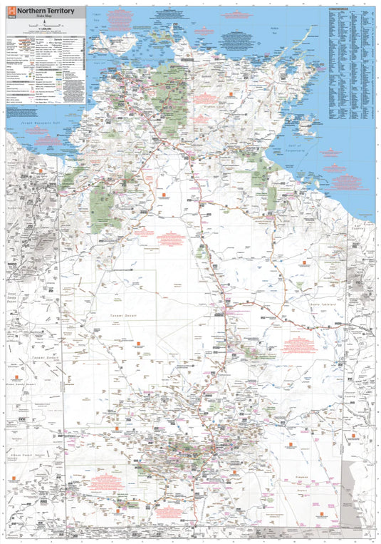 Hema Northern Territory State Map