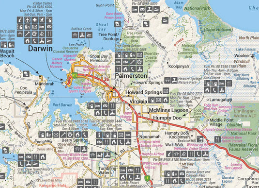 Hema Northern Territory State Map