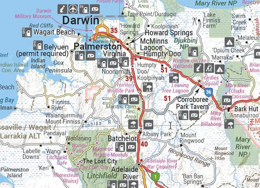 Hema Northern Territory State Map