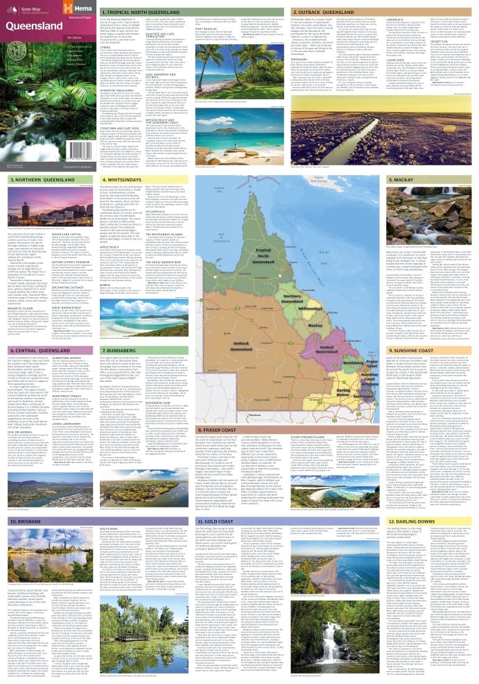 Load image into Gallery viewer, Hema Queensland State Map inside
