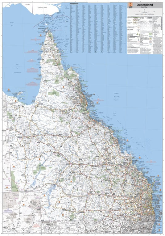 Hema Queensland State Map