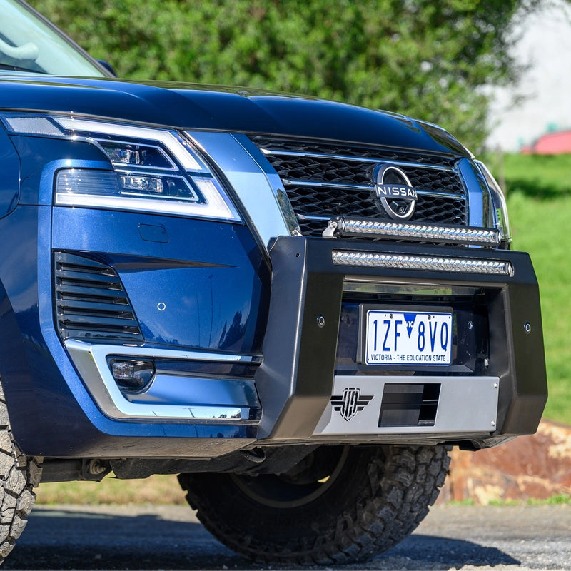 Load image into Gallery viewer, Nissan Y62 Patrol 2019-On Series 5 Ti-L Ultimate9 Nudge Bar
