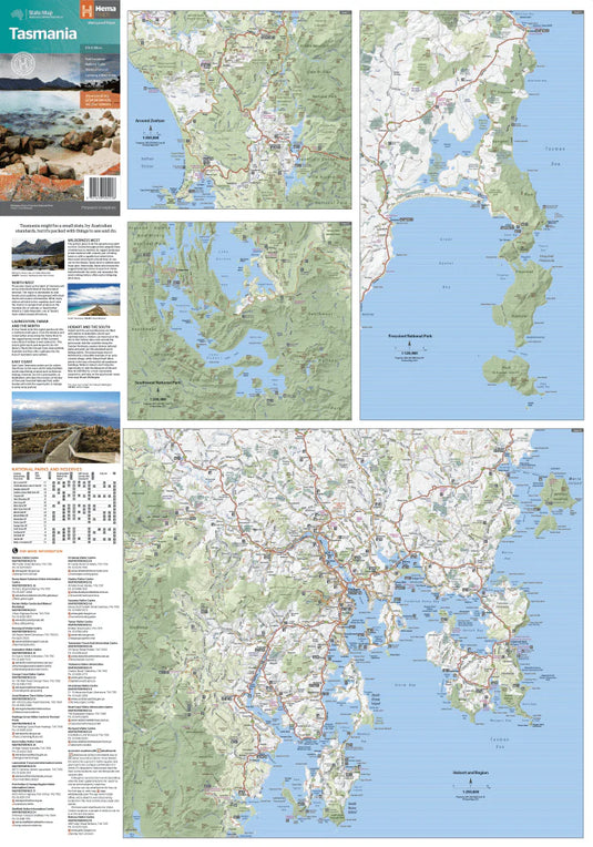 Hema Tasmania State Map side