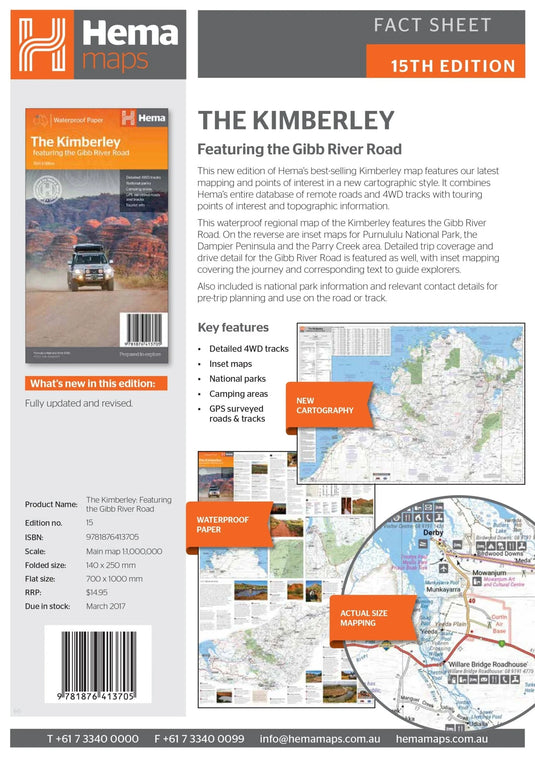 Hema The Kimberley Map Back