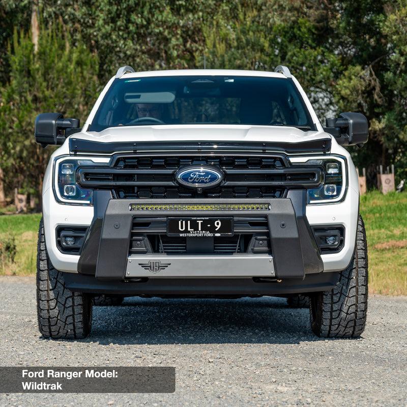 Load image into Gallery viewer, Ford Ranger Wildtrak Next Gen Light Bar Ultimate9 Nudge Bar Front
