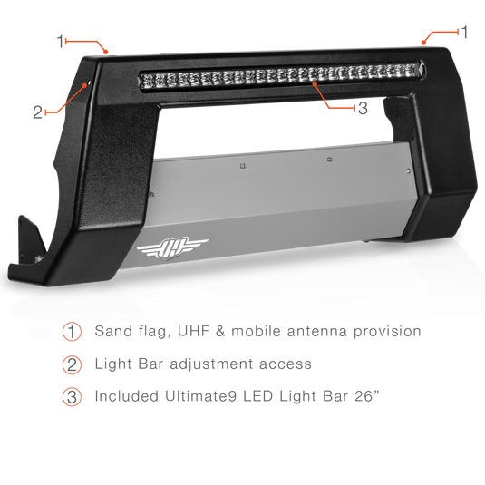 Isuzu D-Max 2020-2024 3rd Gen RG Ultimate9 Nudge Bar with Parking Sensors