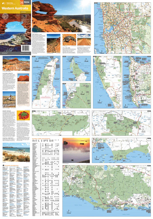 Hema Western Australia State Map inside