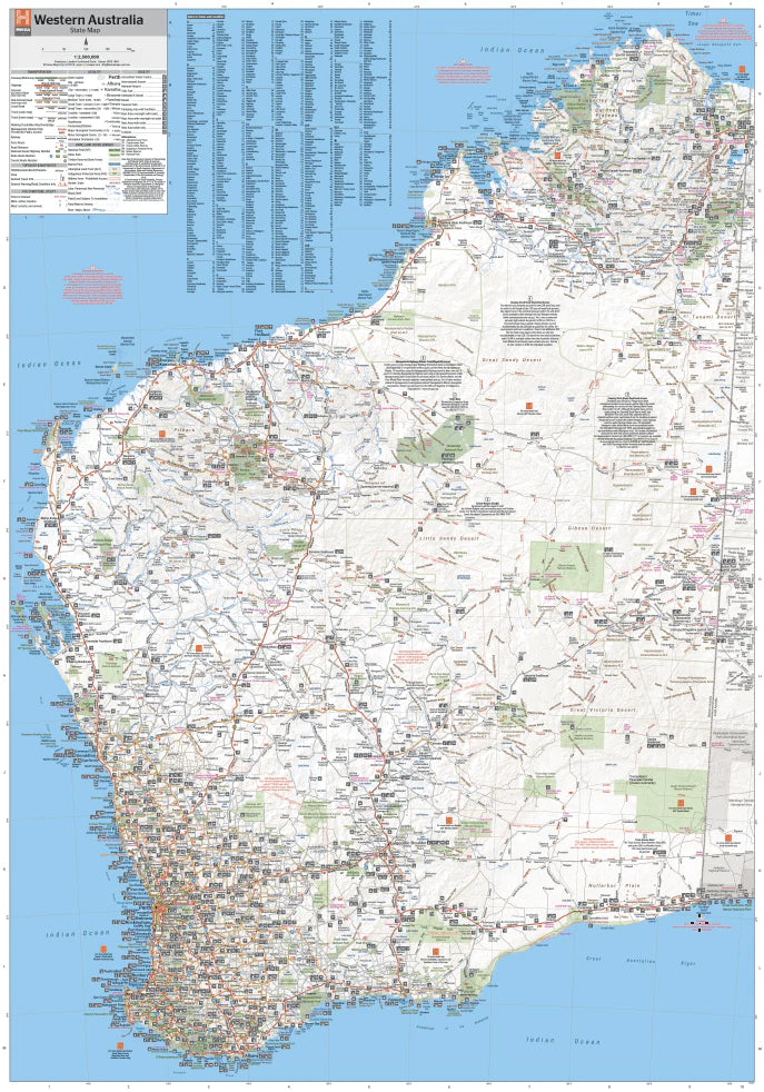 Load image into Gallery viewer, Hema Western Australia State Map large
