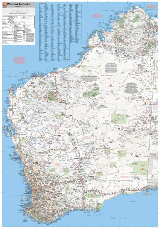 Hema Western Australia State Map large