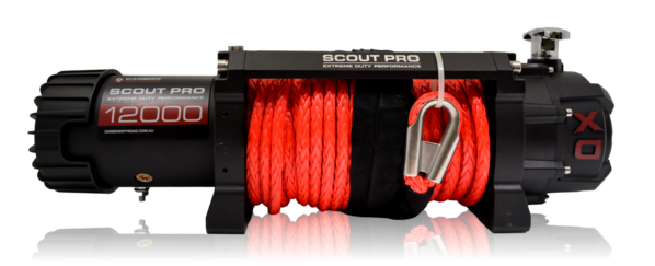 Load image into Gallery viewer, Carbon Scout Pro 12.0 Extreme Duty 12000lb Fast Electric Winch

