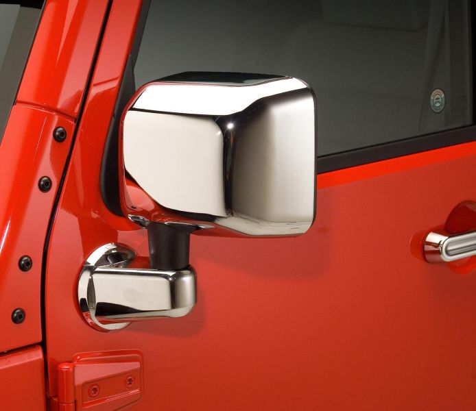 Load image into Gallery viewer, Jeep Wrangler JK 2007-2018 Chrome Mirror Overlays 2007-2010 (Pair)
