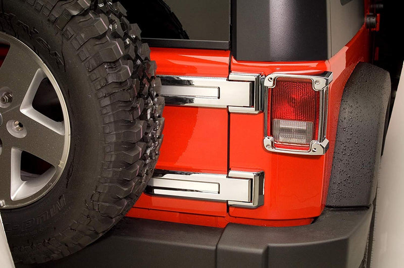 Load image into Gallery viewer, Jeep Wrangler JK 2007-2018 Chrome Tail Light Covers

