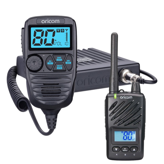 Oricom DTX4200X Premium Dual Receive + ULTRA550 Premium Handheld 5 Watt UHF CB Value Pack  UHF Radio