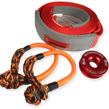 Carbon Offroad 5m 12T Tree Trunk Protector, 2 x Soft Shackles & Recovery Ring