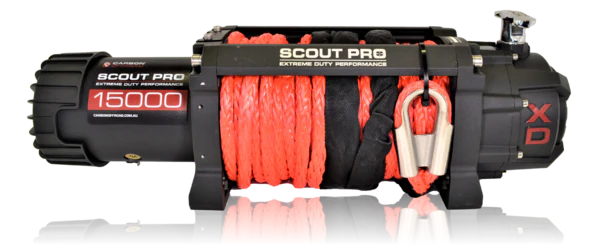 Load image into Gallery viewer, Carbon Scout Pro 15.0 Extreme Duty 15000lb Electric Winch
